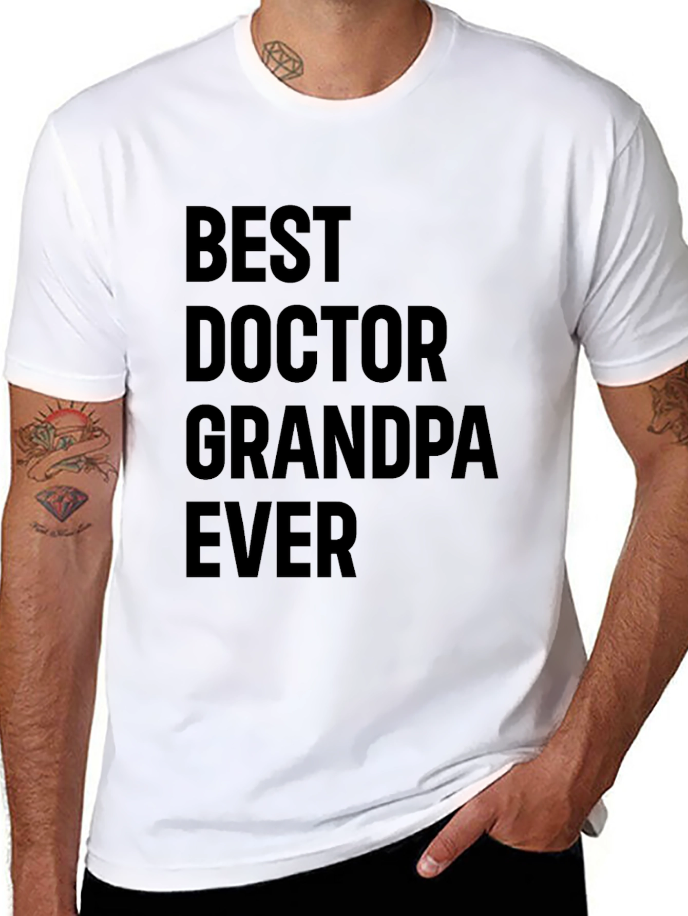 Best Doctor Grandpa Ever Mens Black T-Shirt