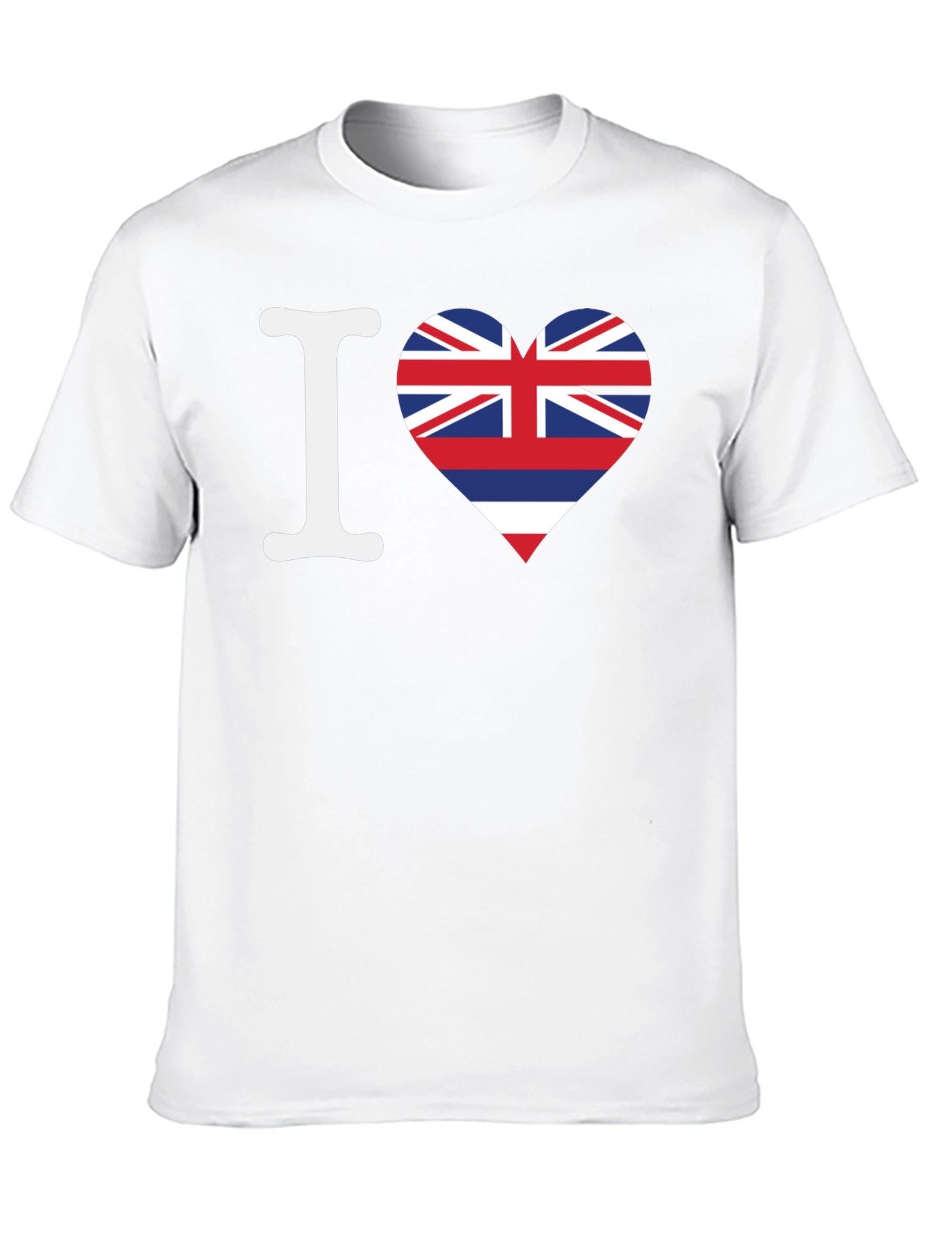 I Love Hawaii Flag Heart Graphic T-Shirt