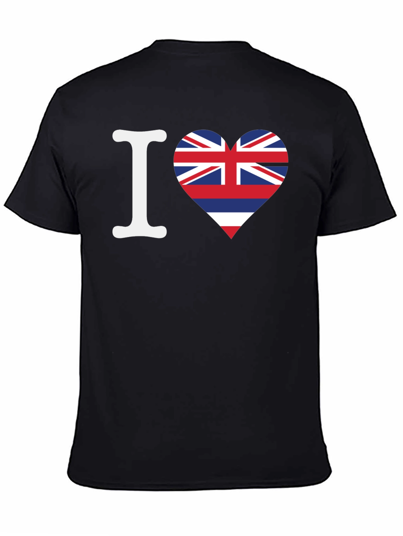 I Love Hawaii Flag Heart Graphic T-Shirt