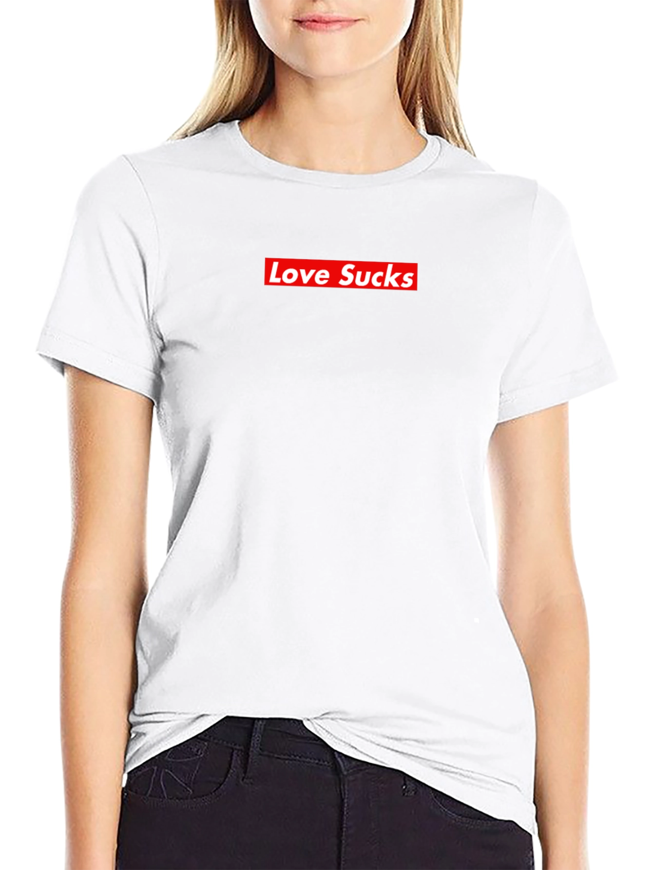 Love Sucks Graphic T-Shirt - Black
