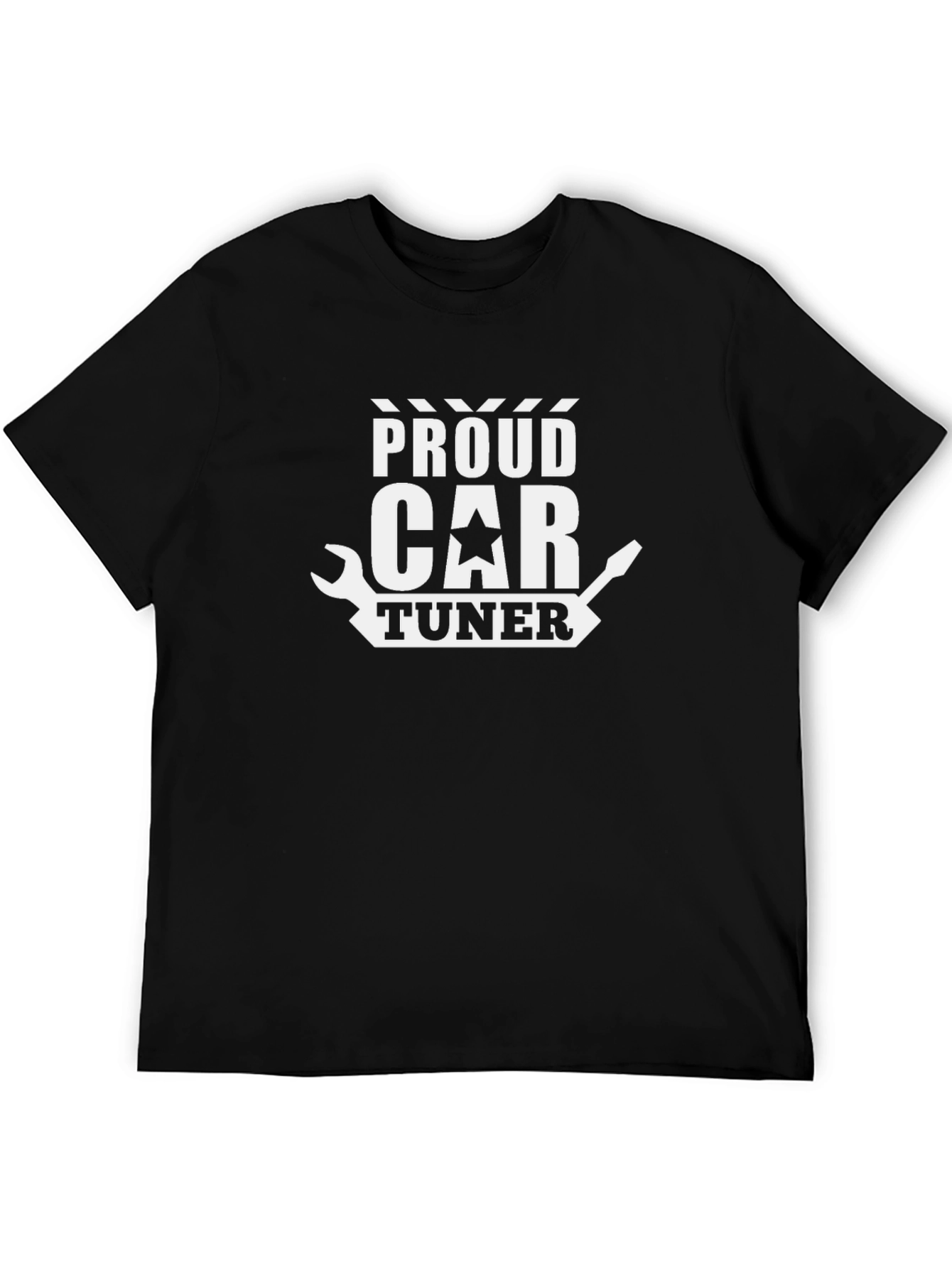 Proud Car Tuner Graphic Tee - Black Cotton Blend