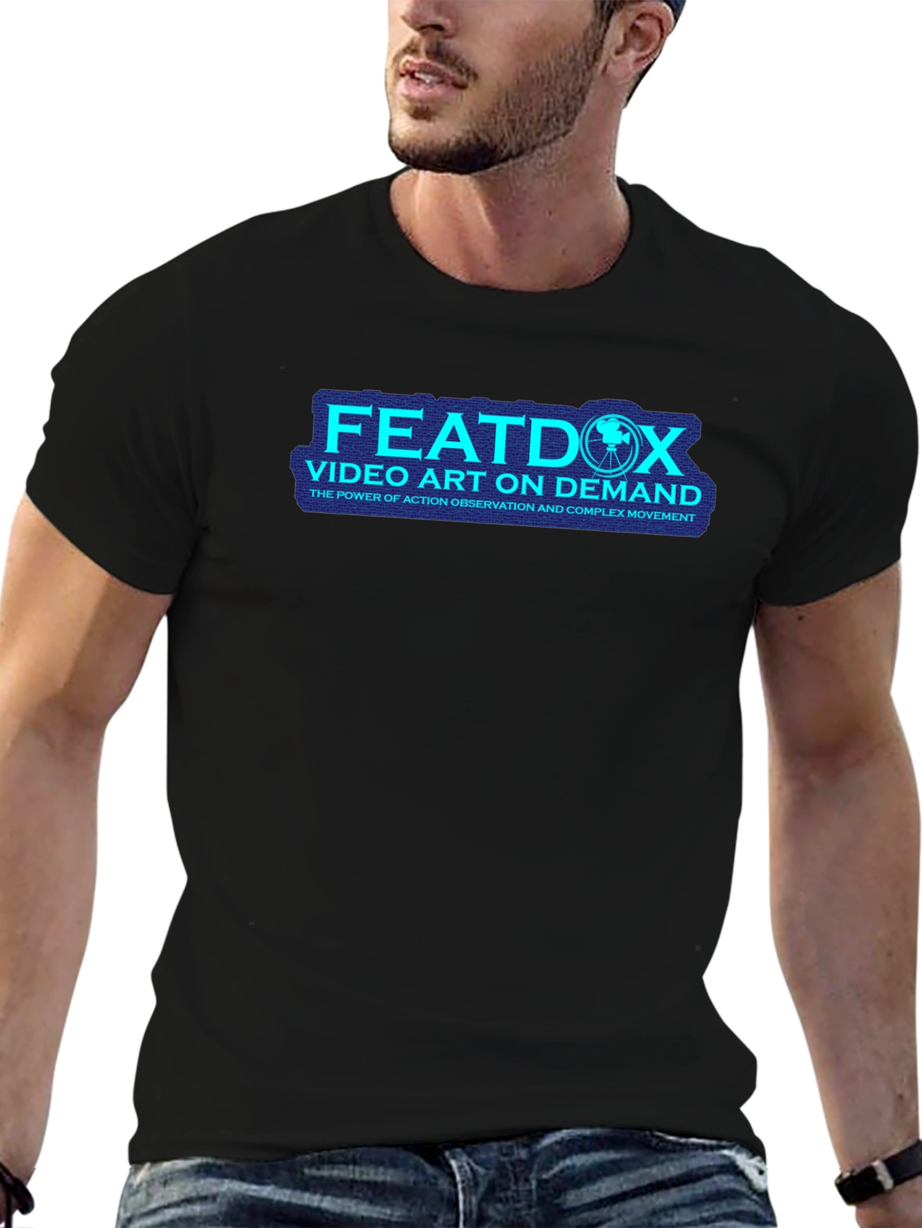 Featdox Video Art on Demand Black T-Shirt