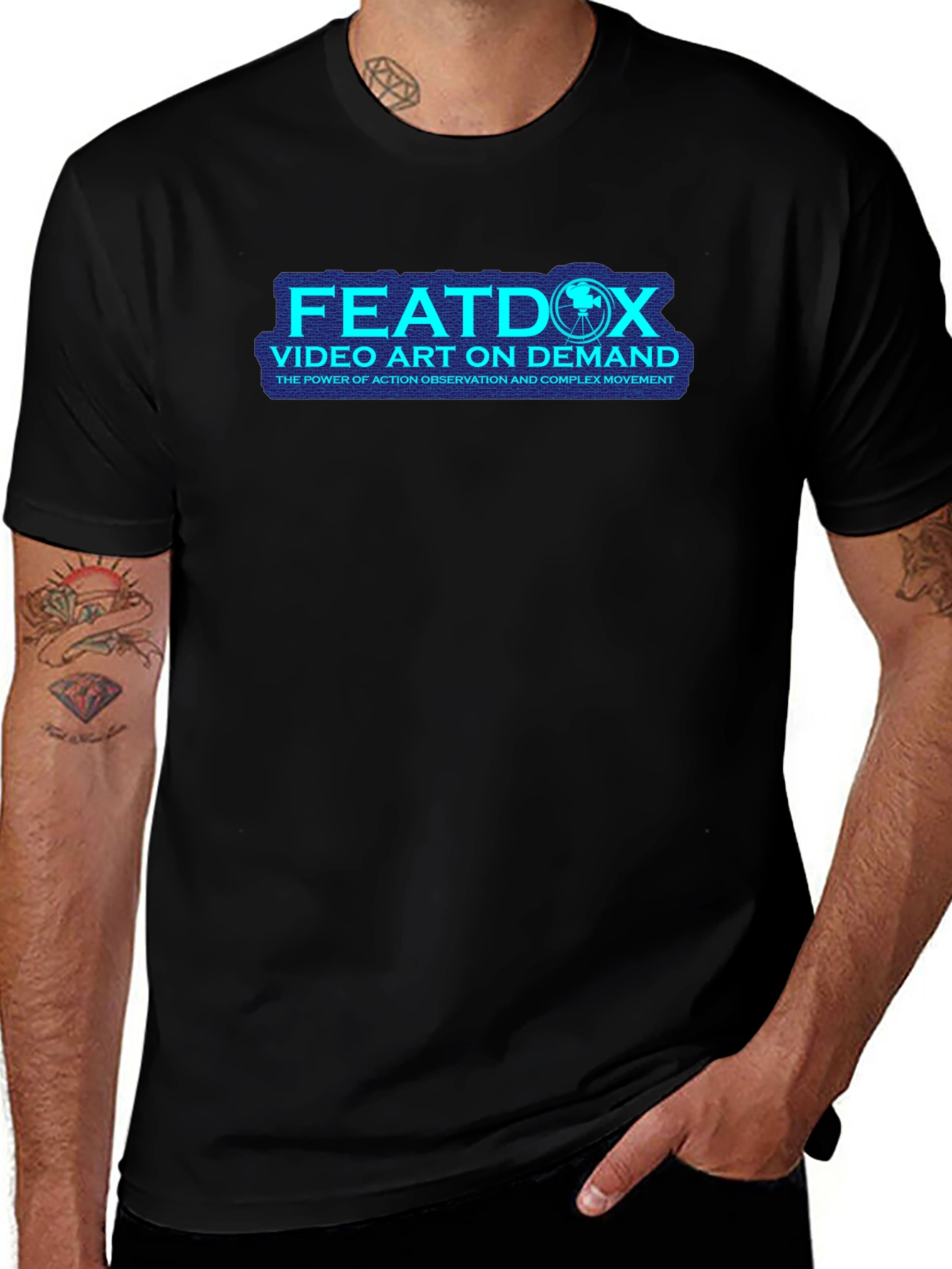 Featdox Video Art on Demand Black T-Shirt
