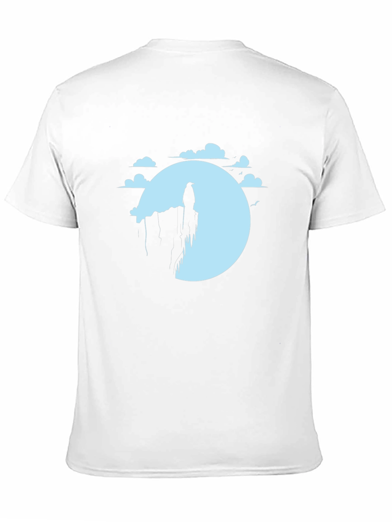 Raven on Cliff Graphic T-Shirt - Black