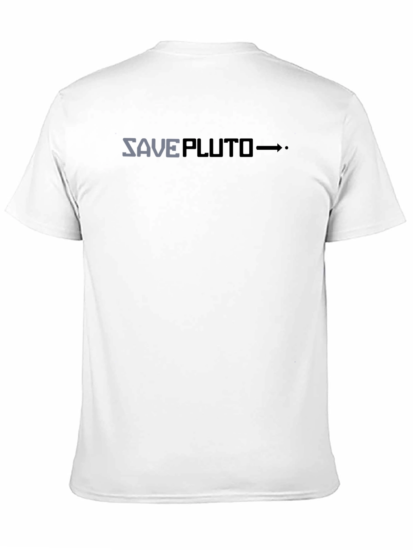 Save Pluto T-Shirt - Black Crew Neck Tee