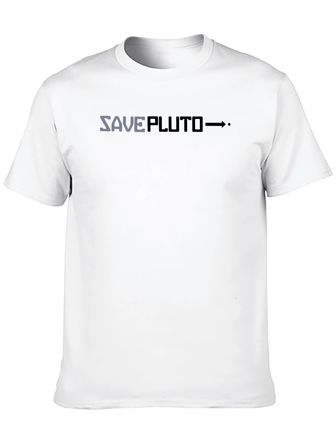 Save Pluto T-Shirt - Black Crew Neck Tee