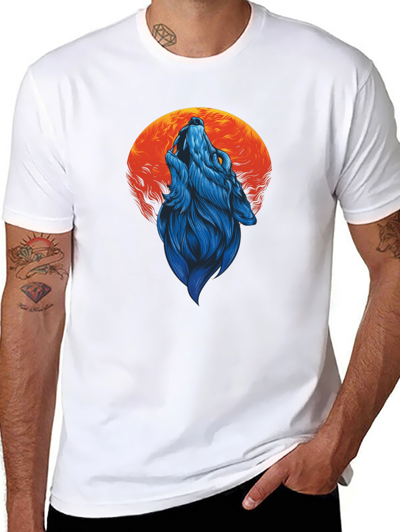 Wolf Moon T-Shirt - Black Graphic Tee