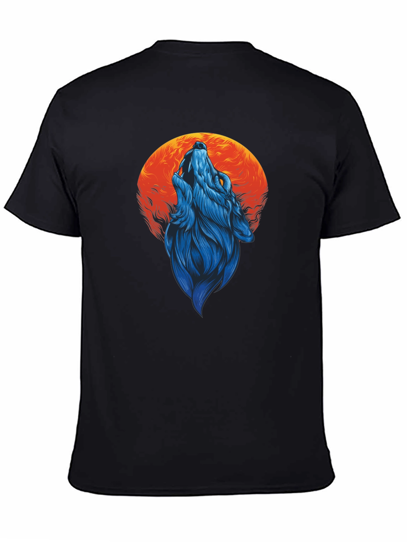 Wolf Moon T-Shirt - Black Graphic Tee