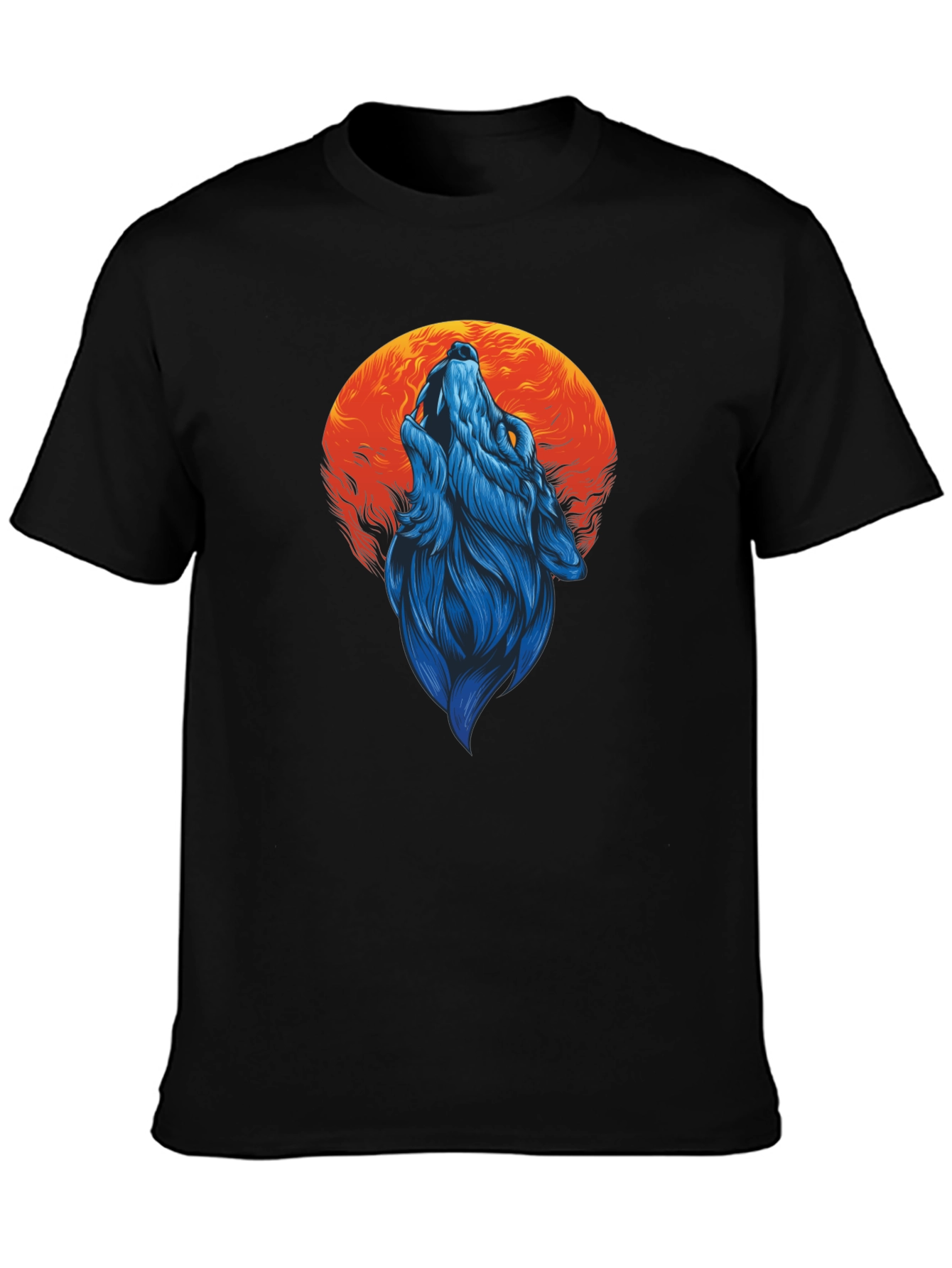 Wolf Moon T-Shirt - Black Graphic Tee