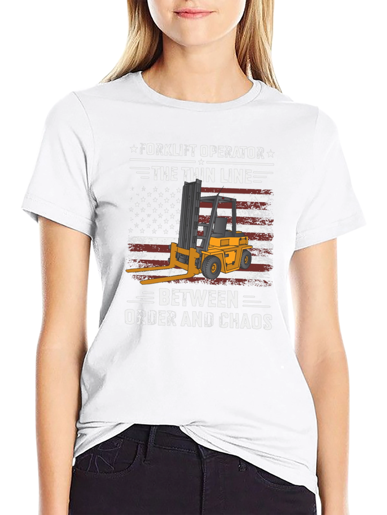Forklift Operator - Thin Line Tee
