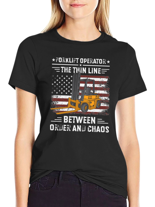 Forklift Operator - Thin Line Tee