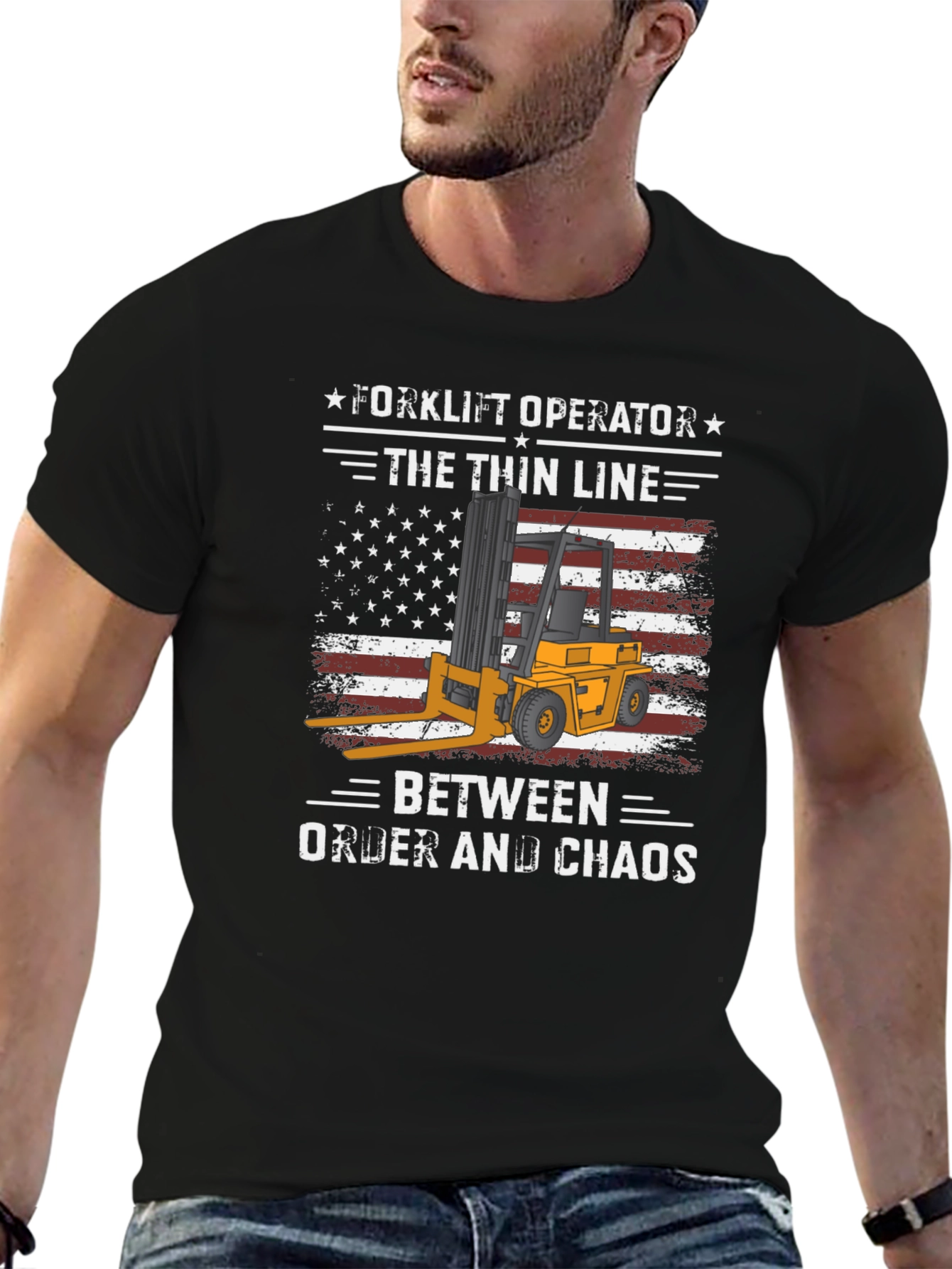 Forklift Operator - Thin Line Tee