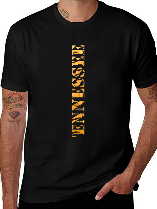 Tennessee Graphic Tee - Black Cotton Blend T-Shirt