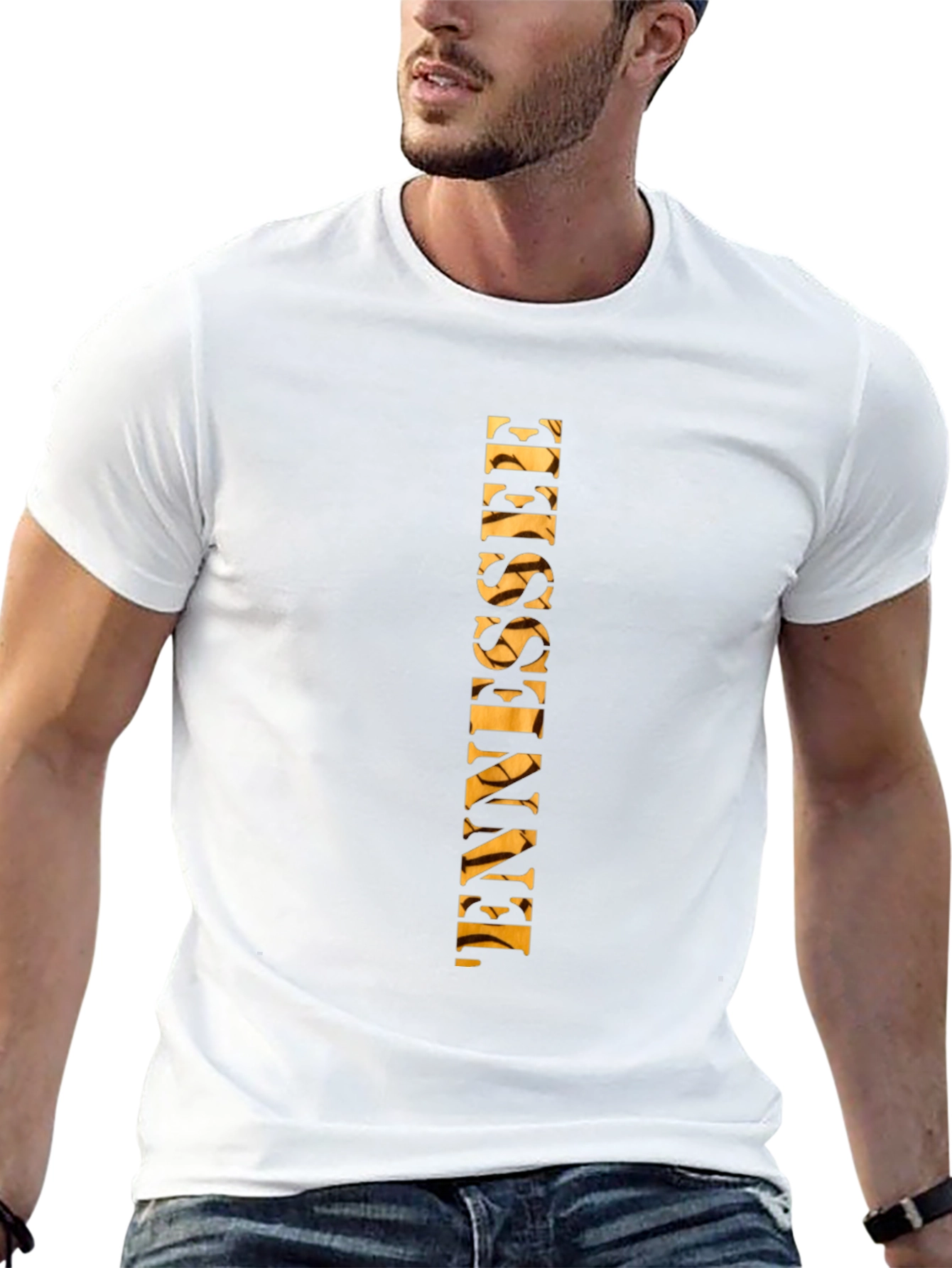 Tennessee Graphic Tee - Black Cotton Blend T-Shirt