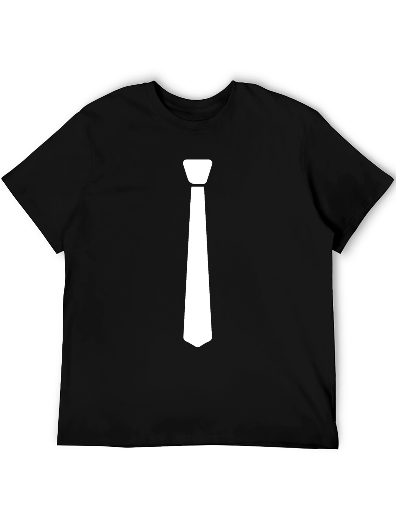 Tie Graphic Mens Black T-Shirt