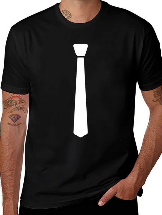 Tie Graphic Mens Black T-Shirt