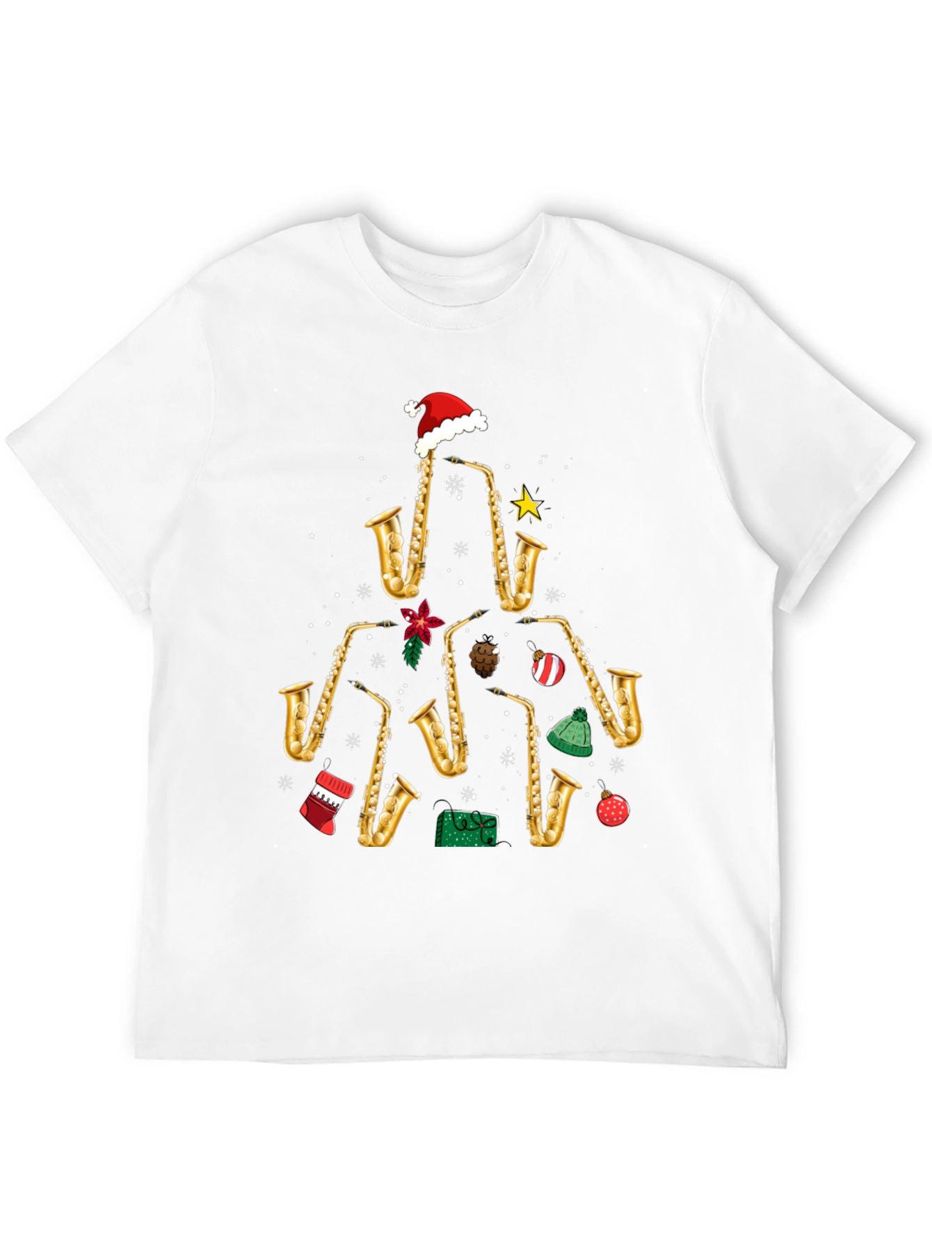 Saxophone Christmas Tree T-Shirt
