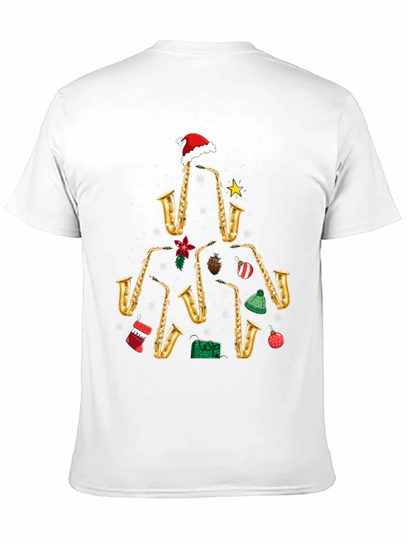 Saxophone Christmas Tree T-Shirt