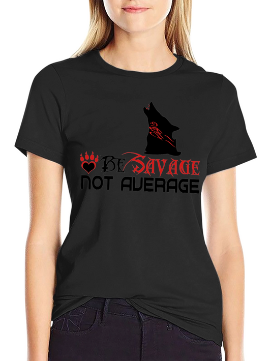 Be Savage Graphic Tee - Wolf Design
