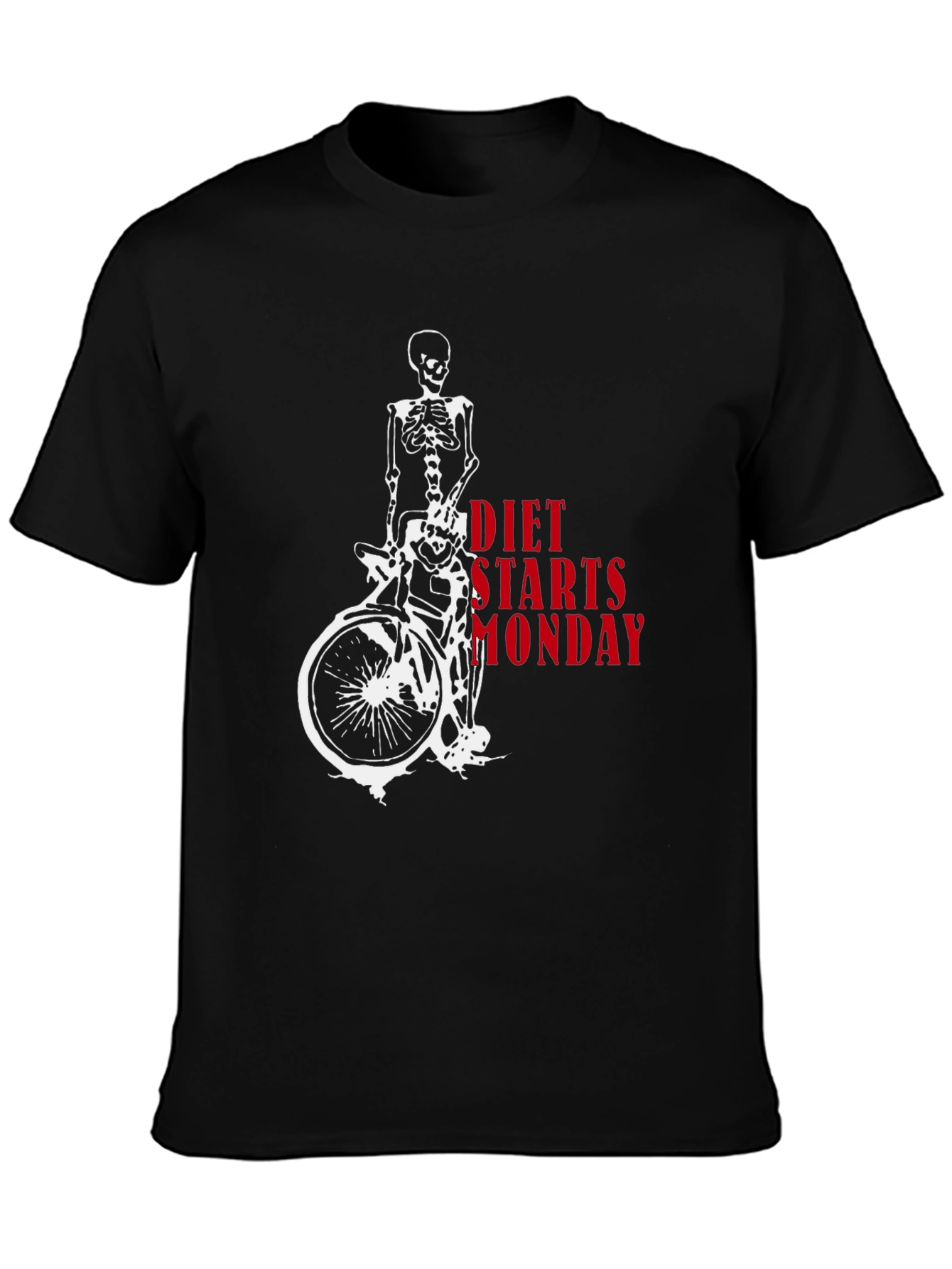 Diet Starts Monday Skeleton Graphic Tee
