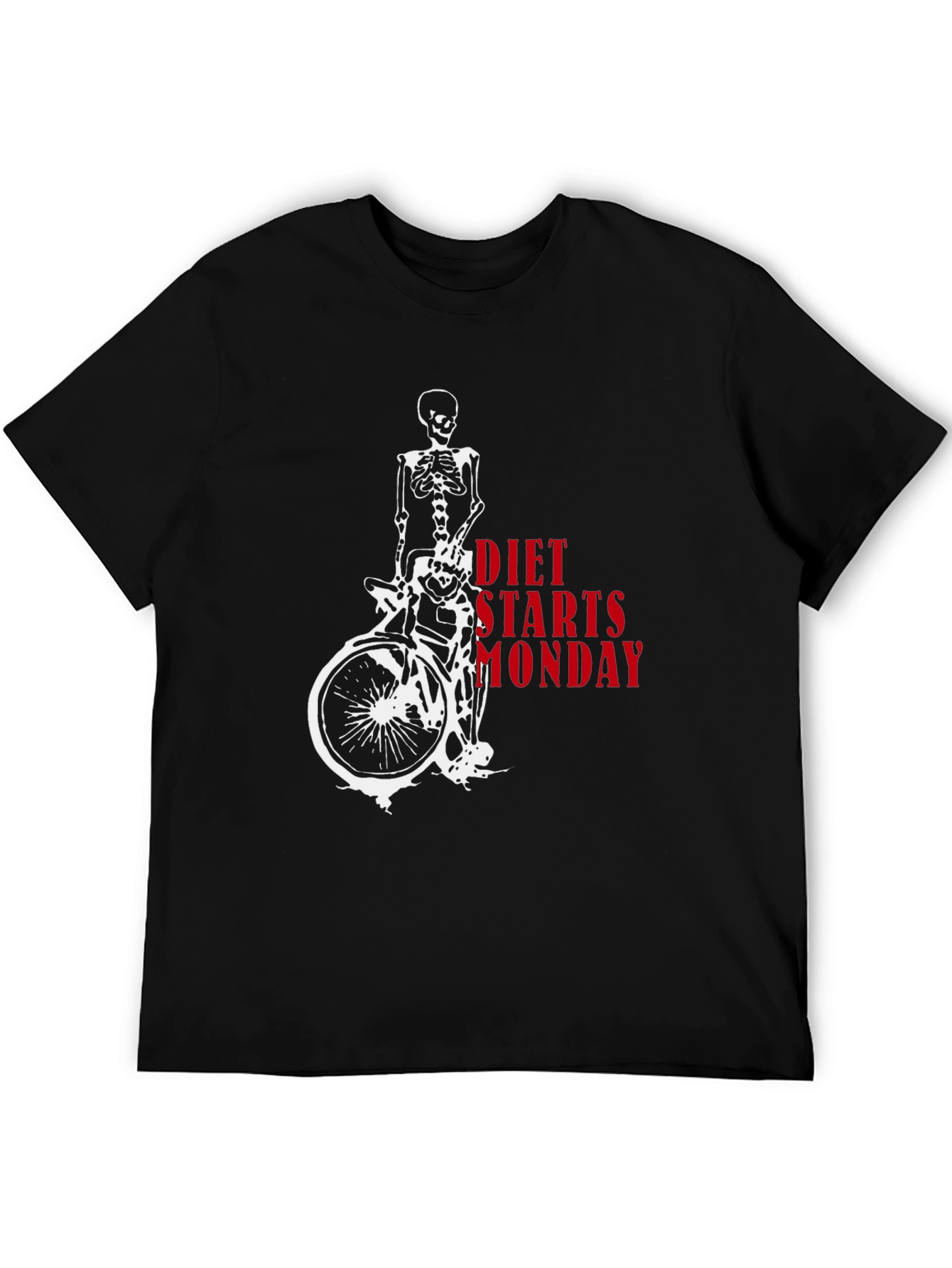 Diet Starts Monday Skeleton Graphic Tee