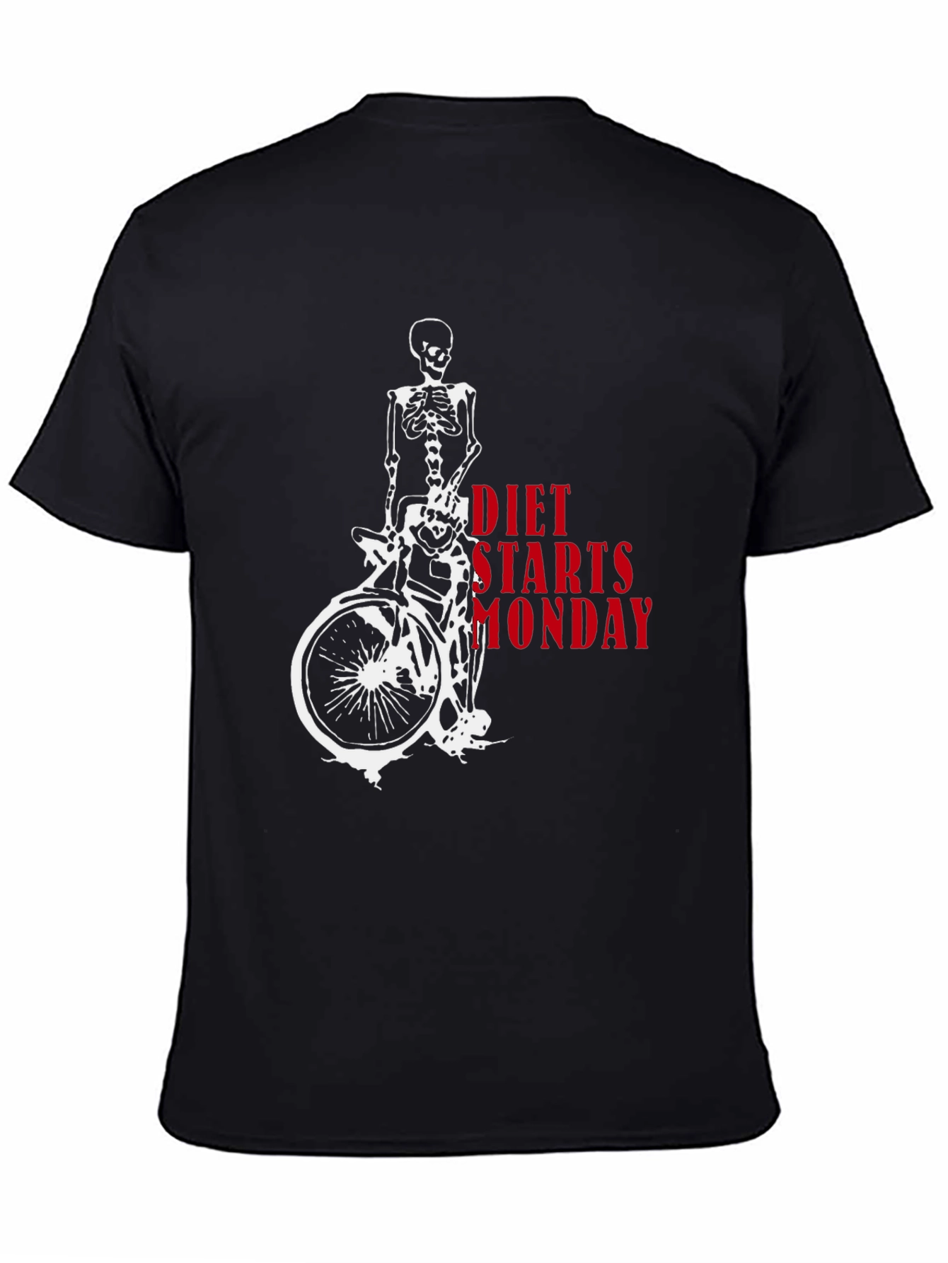 Diet Starts Monday Skeleton Graphic Tee