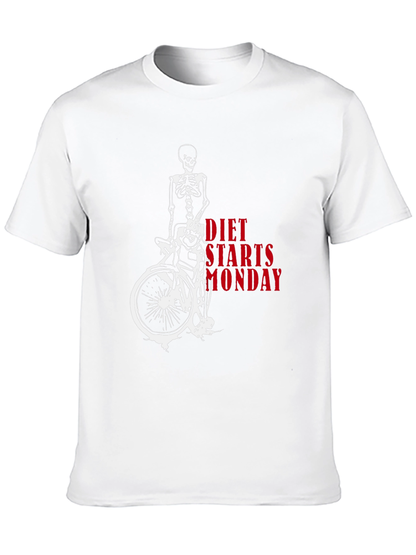 Diet Starts Monday Skeleton Graphic Tee