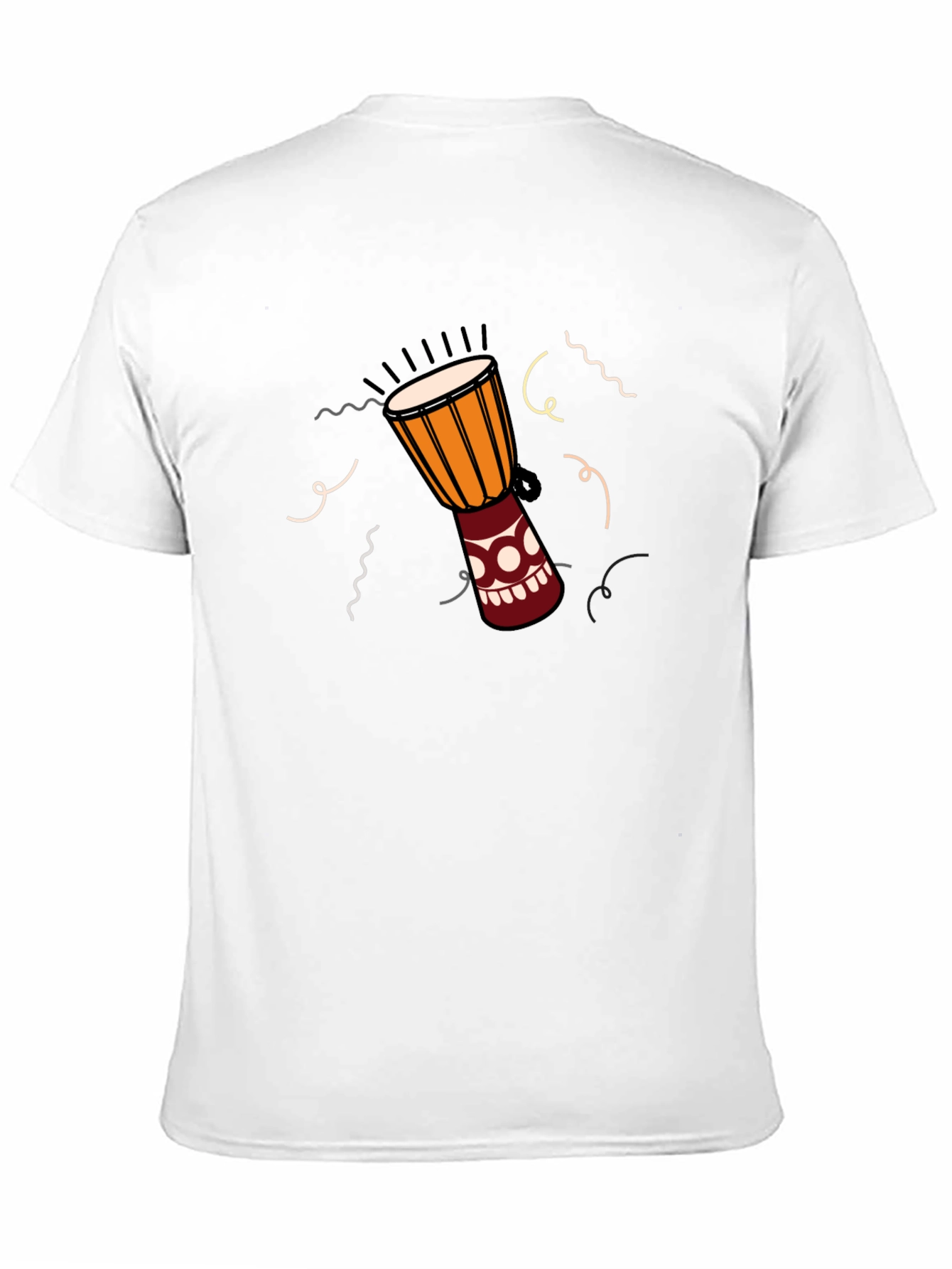 Djembe Drum Graphic Tee - Black Casual T-Shirt