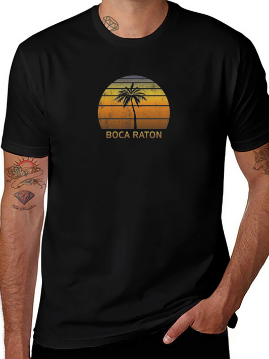 Boca Raton Palm Sunset Tee