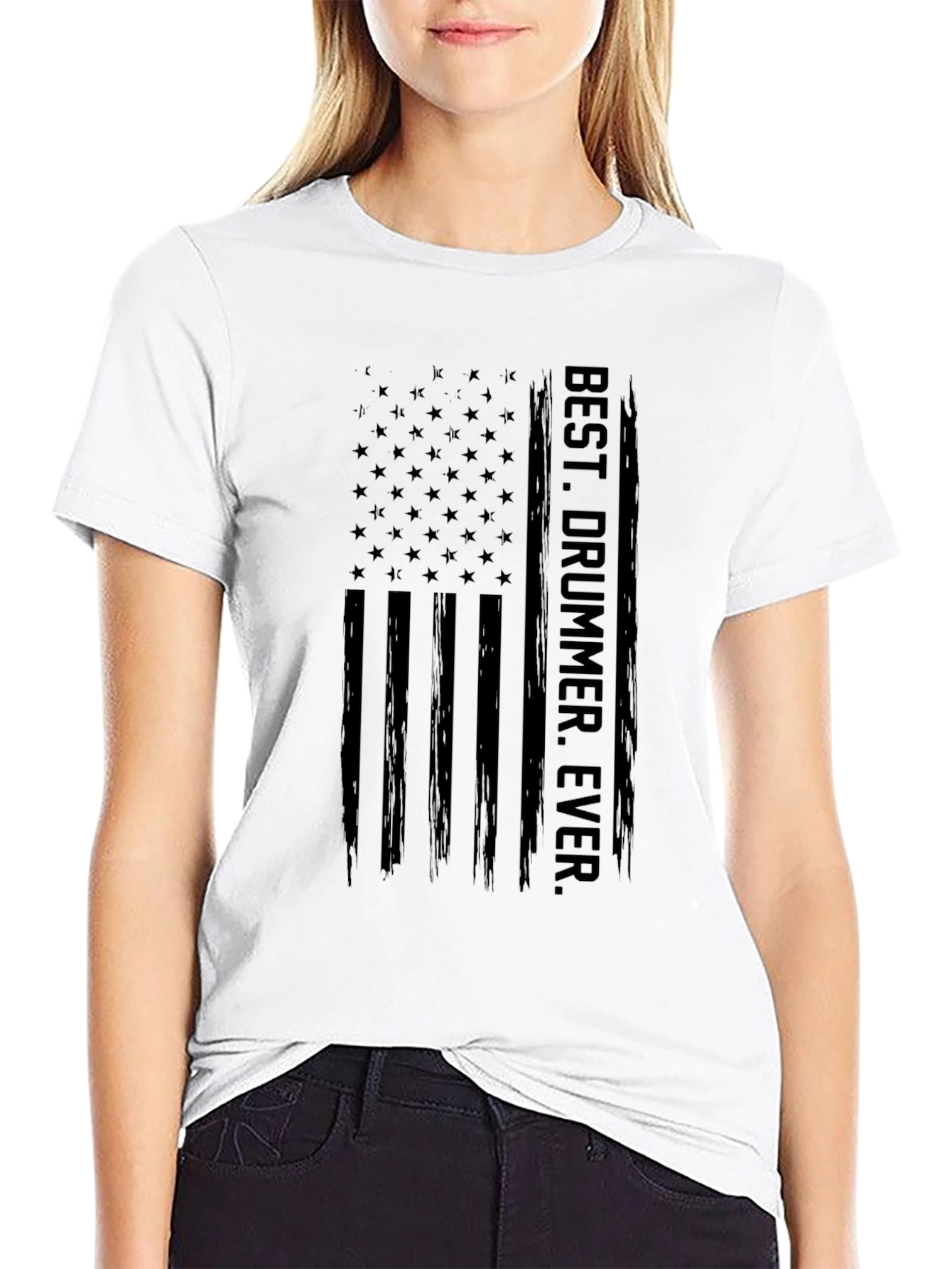 Best Drummer Ever American Flag T-Shirt
