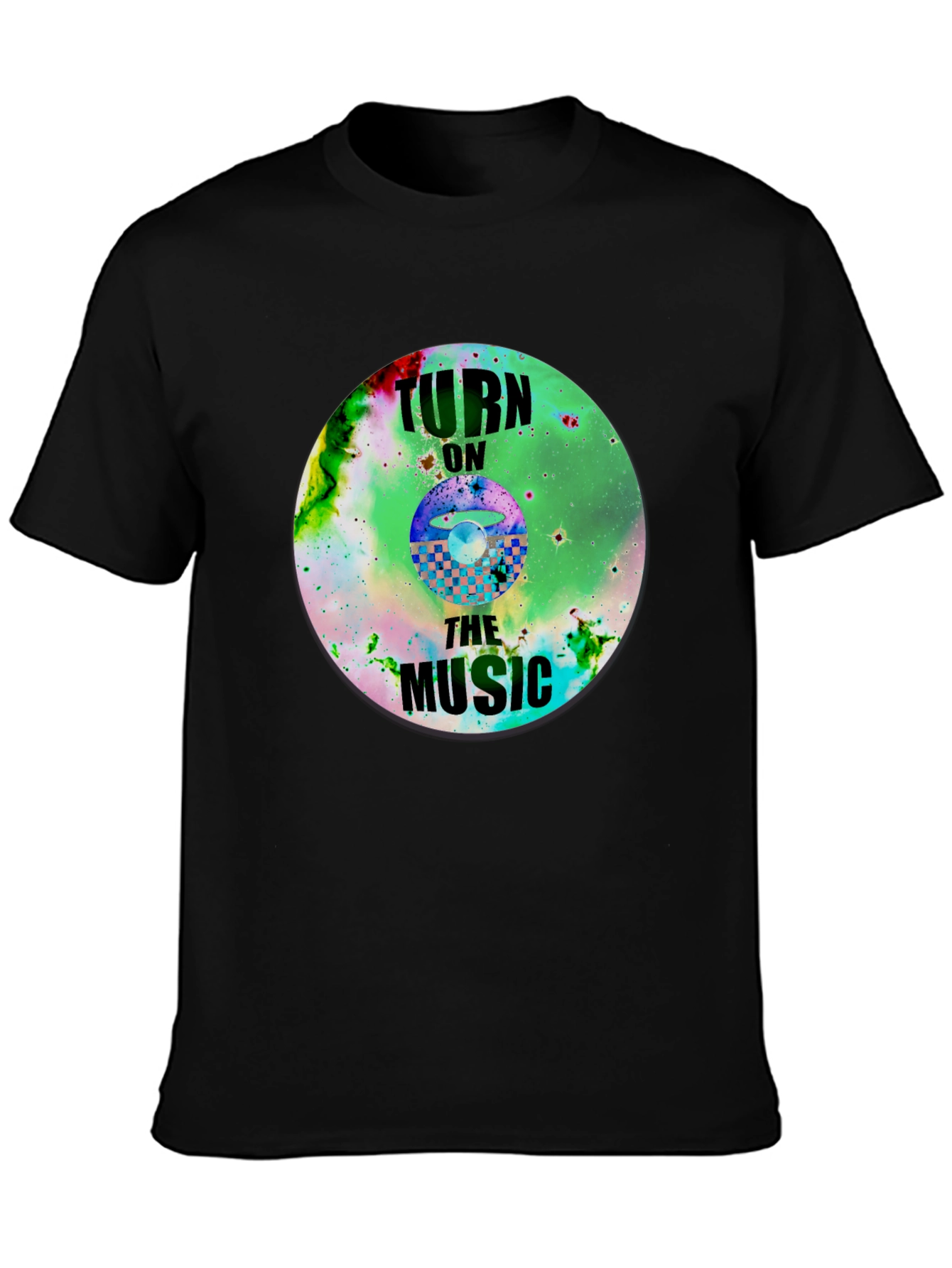 Turn On The Music Graphic T-Shirt