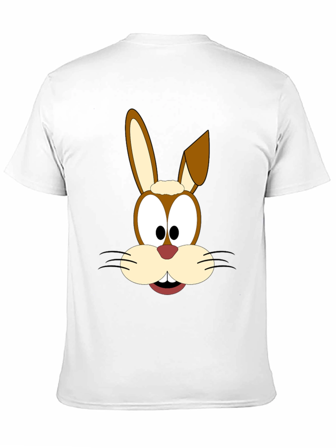 Cartoon Rabbit Graphic Tee - Black T-Shirt