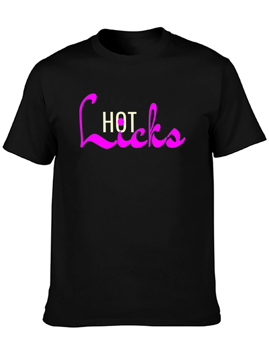 Hot Licks Graphic Tee - Black Casual T-Shirt