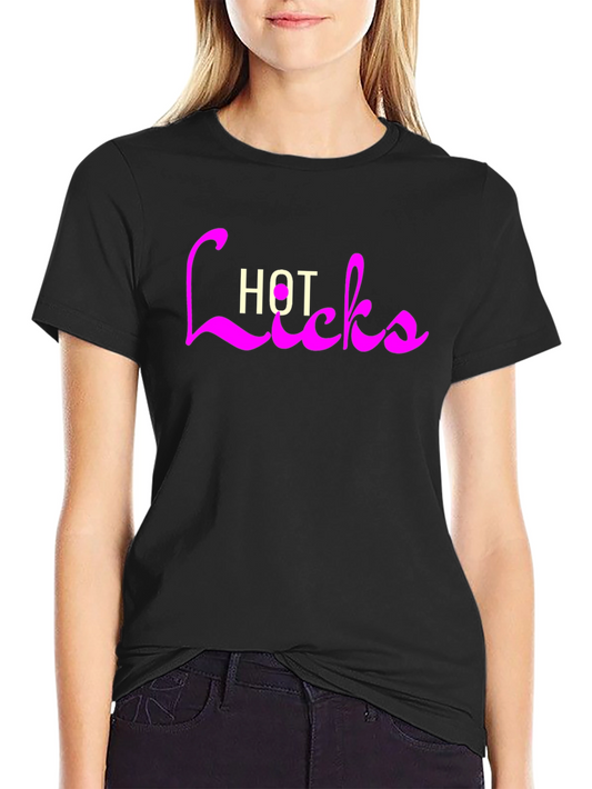 Hot Licks Graphic Tee - Black Casual T-Shirt