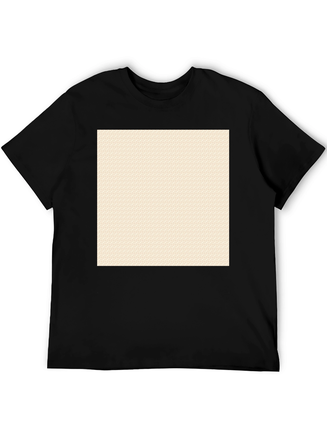 Black Crew Neck T-Shirt with Custom Print Area
