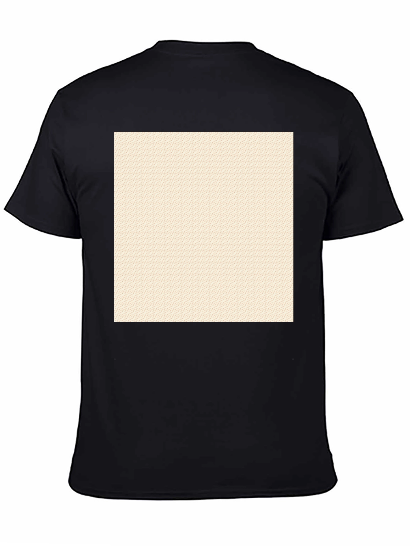 Black Crew Neck T-Shirt with Custom Print Area