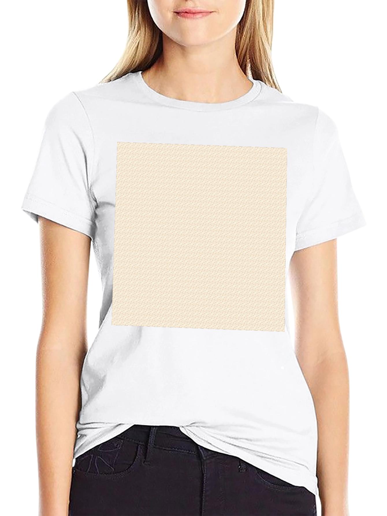 Black Crew Neck T-Shirt with Custom Print Area
