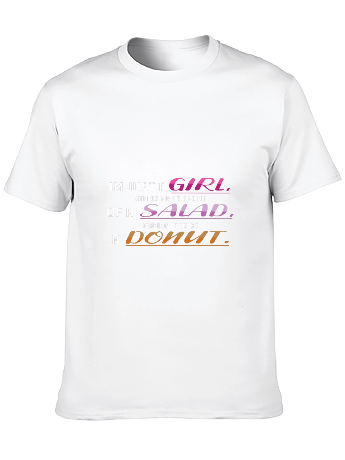 Funny Girl Salad Donut T-Shirt