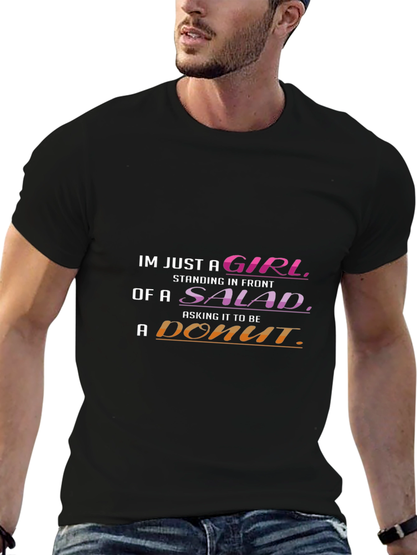 Funny Girl Salad Donut T-Shirt