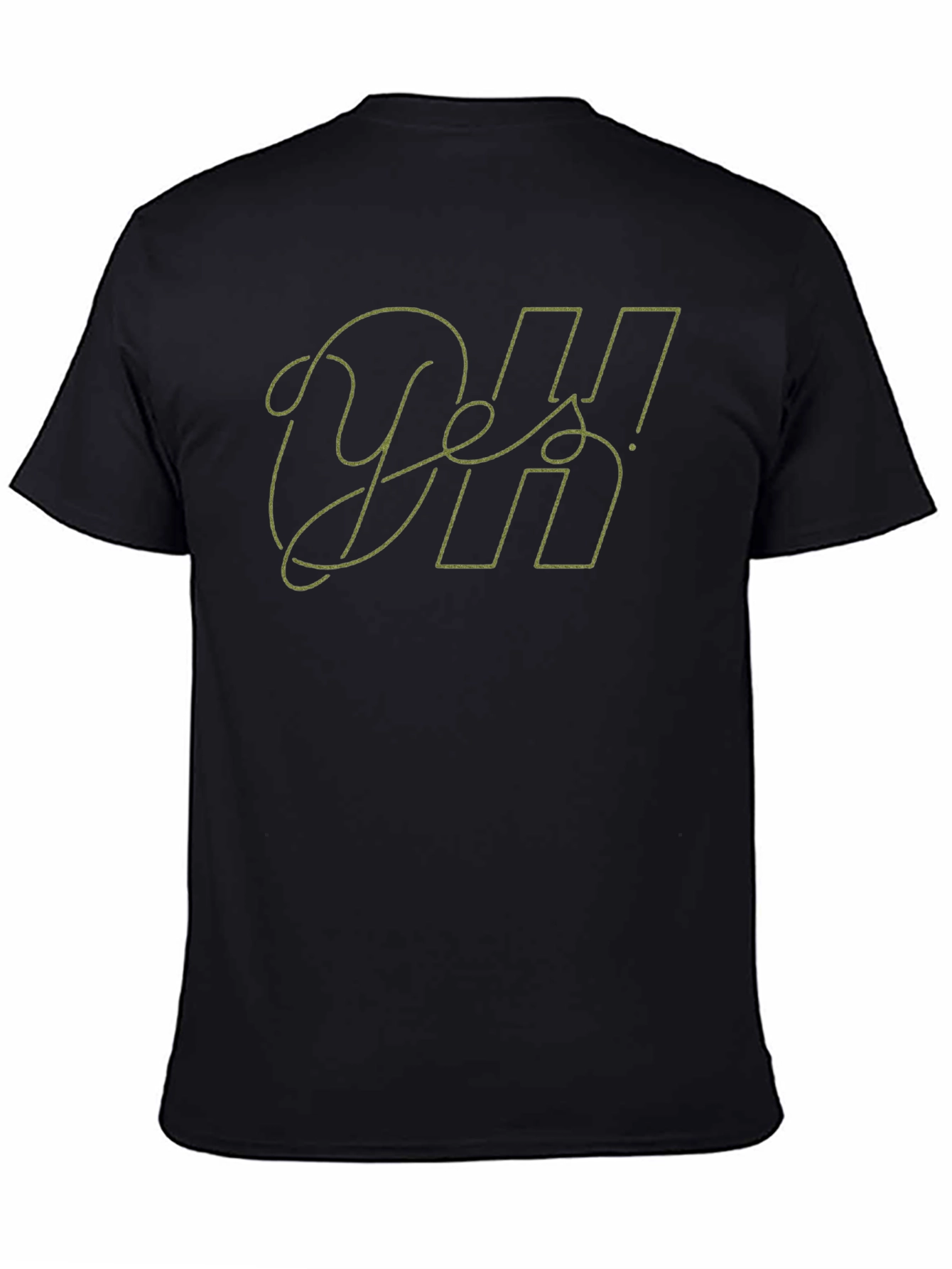 Yes! Graphic Tee - Stylish Black Cotton T-Shirt