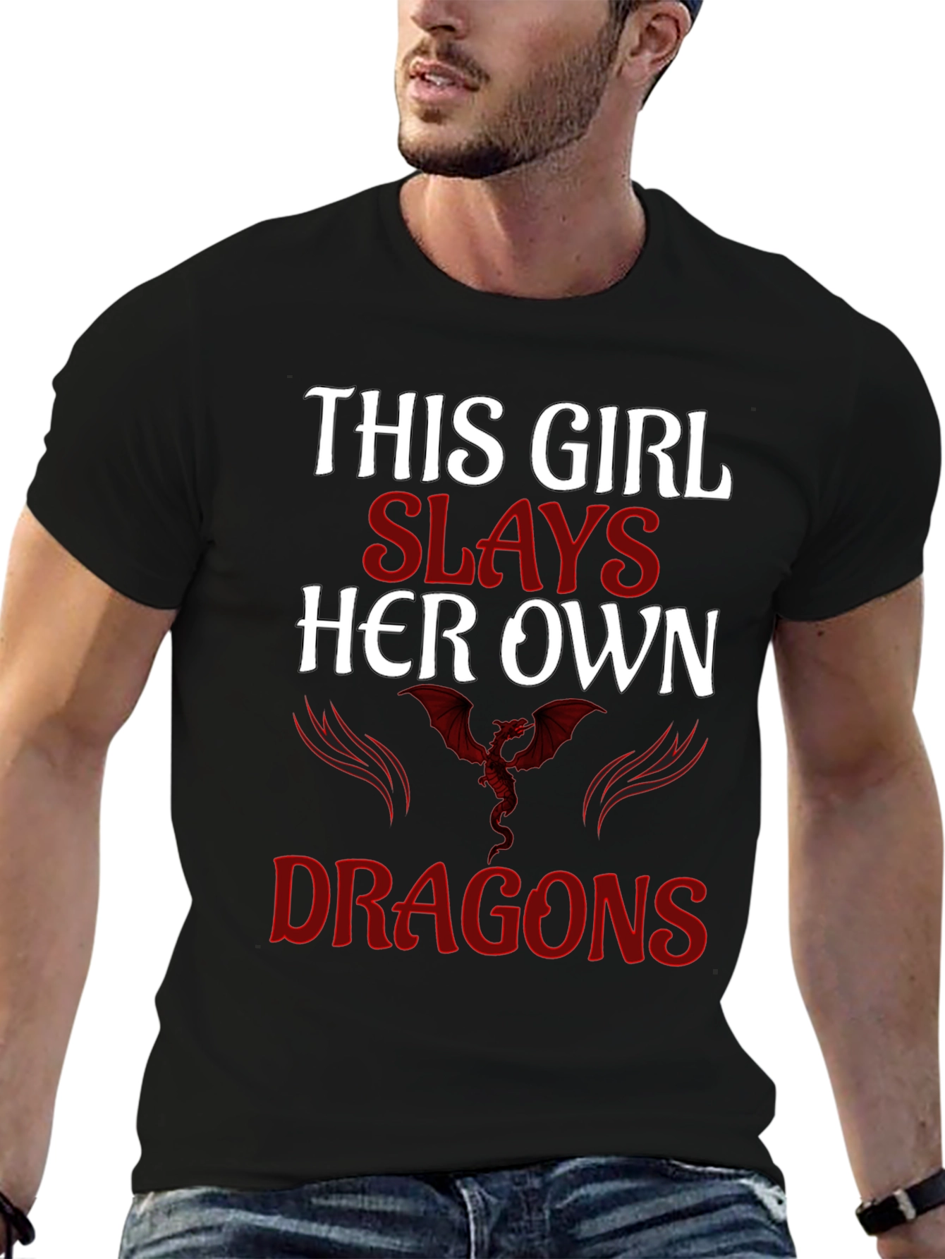 Girl Slays Dragons Graphic T-Shirt