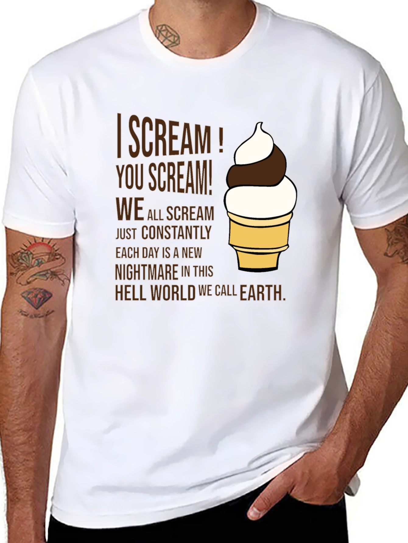 I Scream! Graphic Tee - Dark Humor T-Shirt