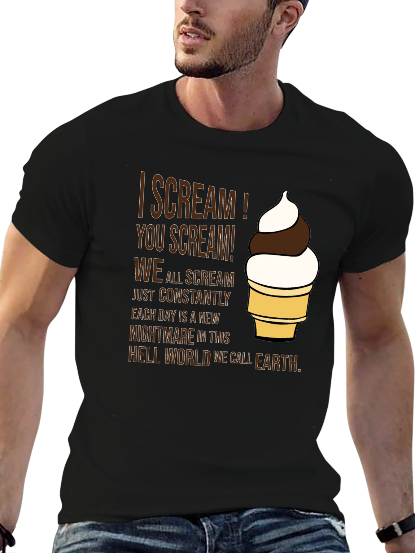 I Scream! Graphic Tee - Dark Humor T-Shirt