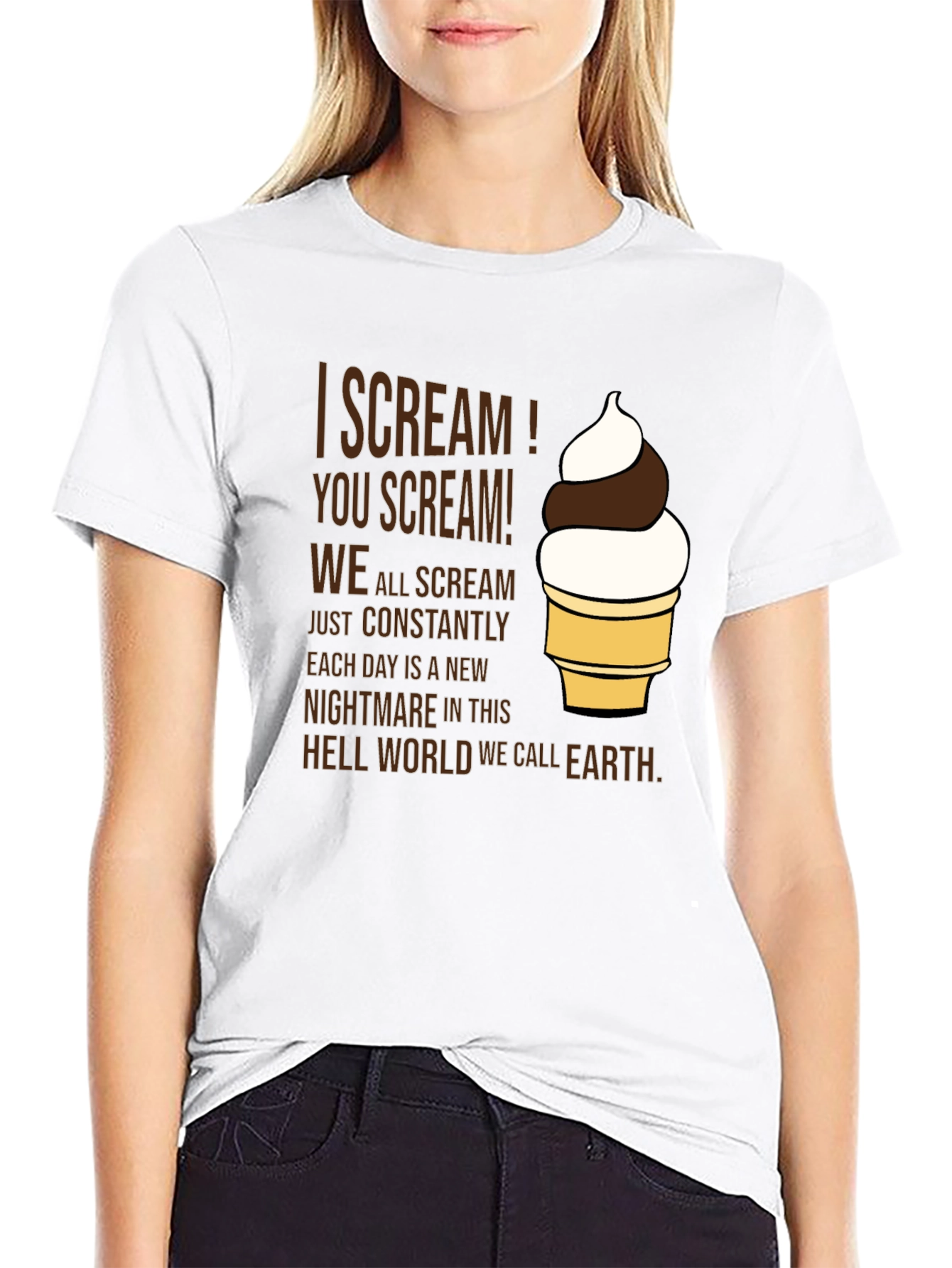 I Scream! Graphic Tee - Dark Humor T-Shirt