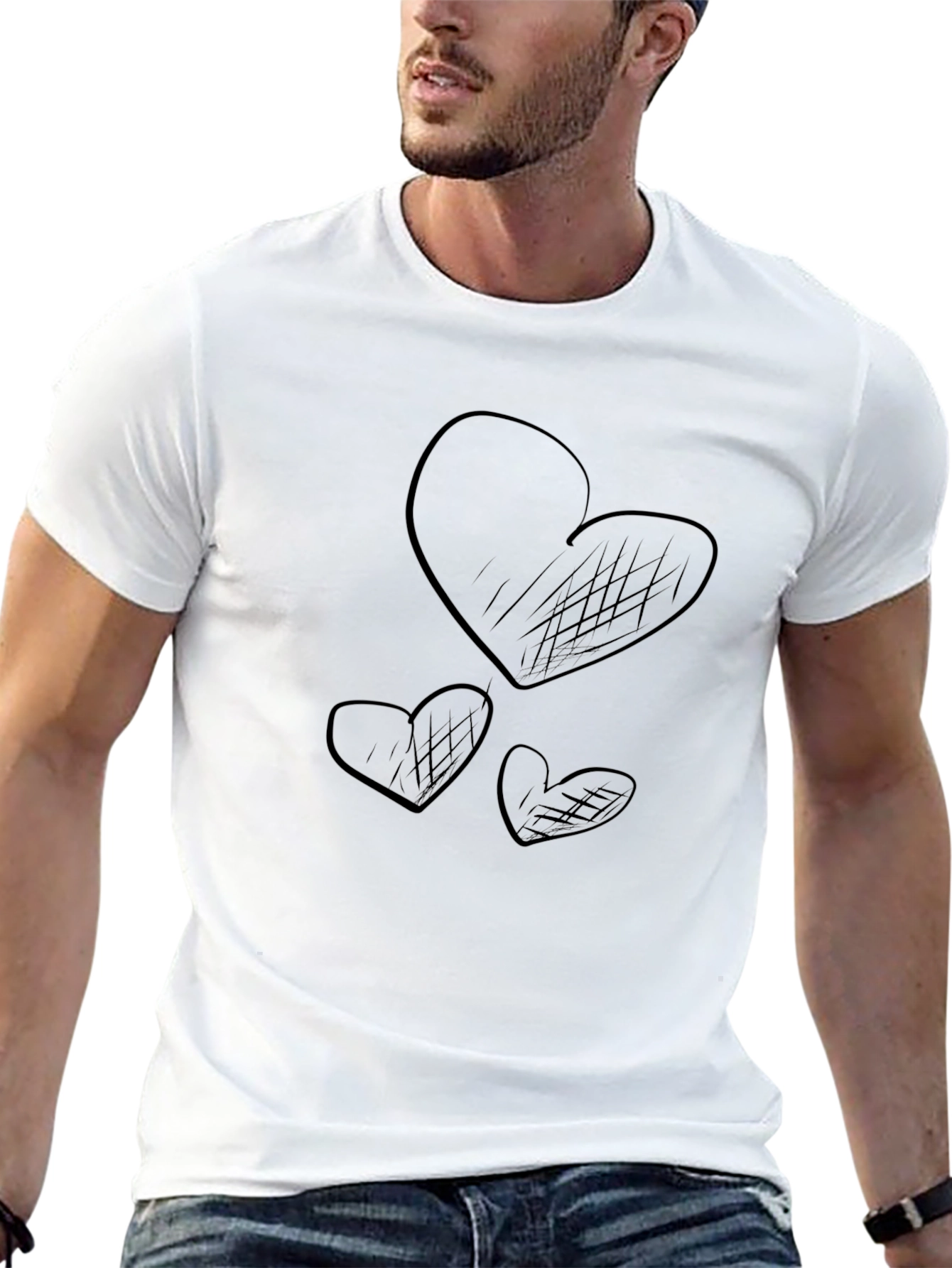 Heart Graphic Black T-Shirt