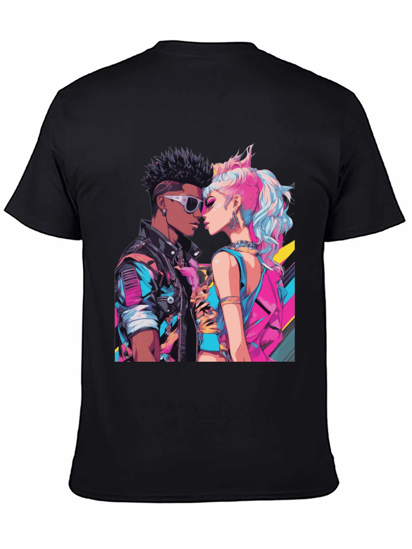 Retro Romance Graphic Tee - Cool Couple T-Shirt