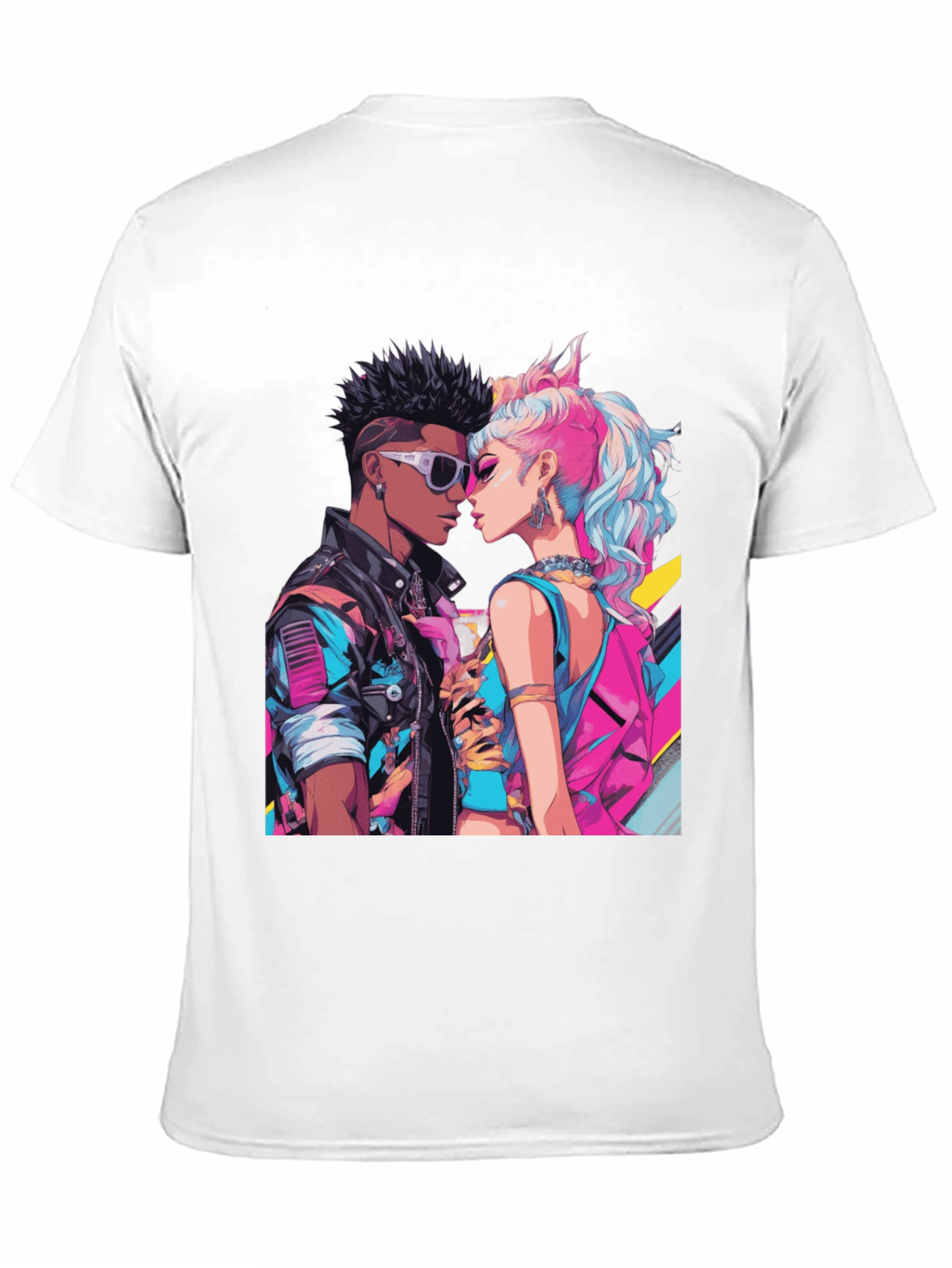 Retro Romance Graphic Tee - Cool Couple T-Shirt