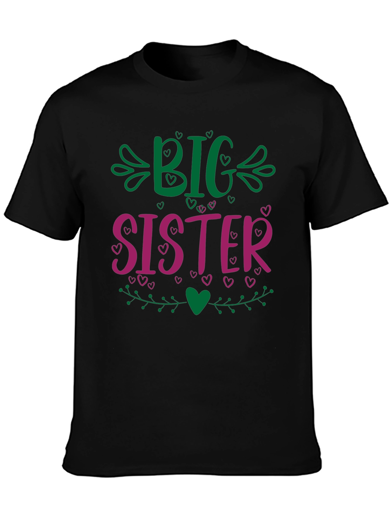 Big Sister Graphic Tee - Cute Family Gift
