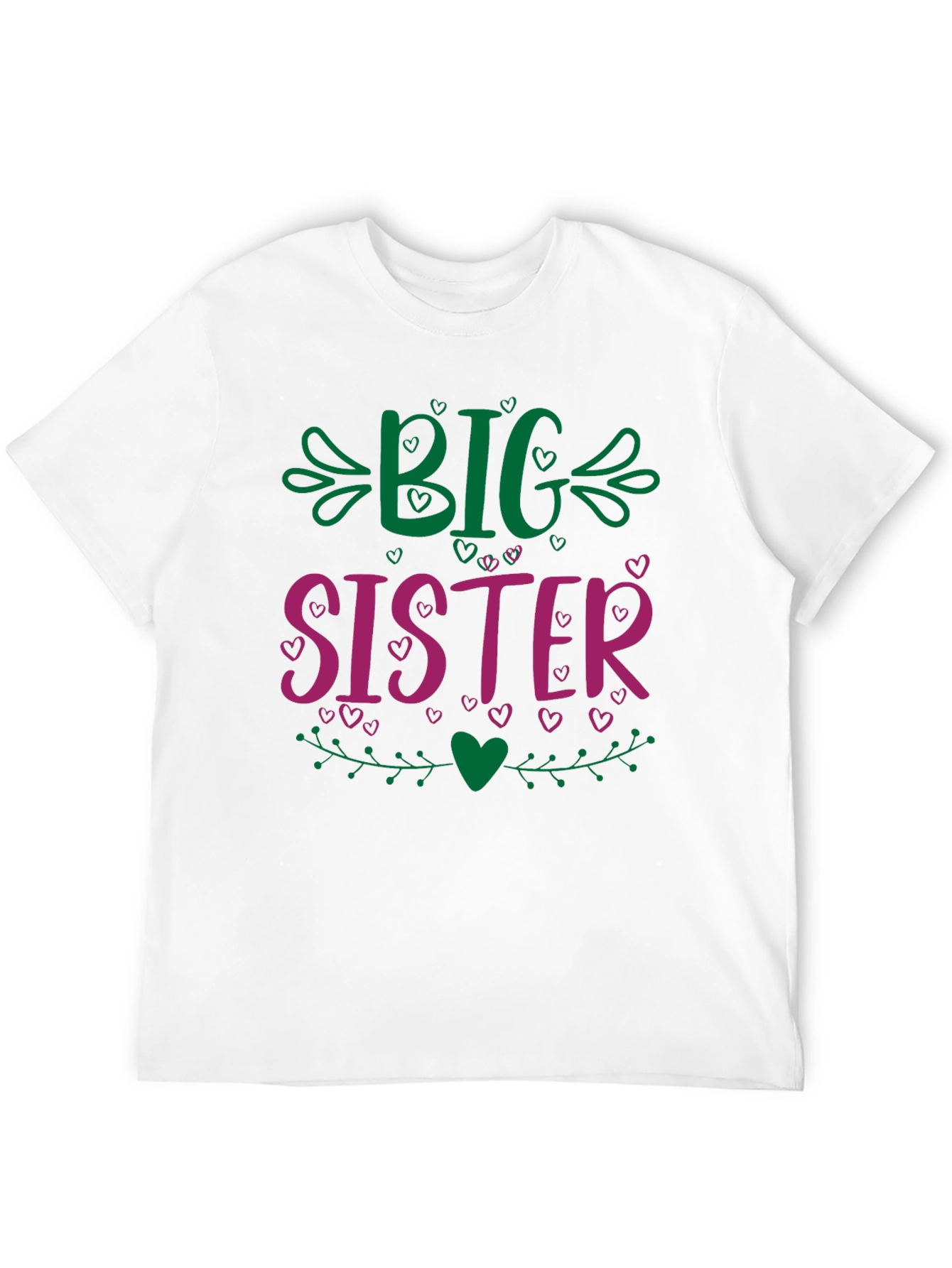 Big Sister Graphic Tee - Cute Family Gift