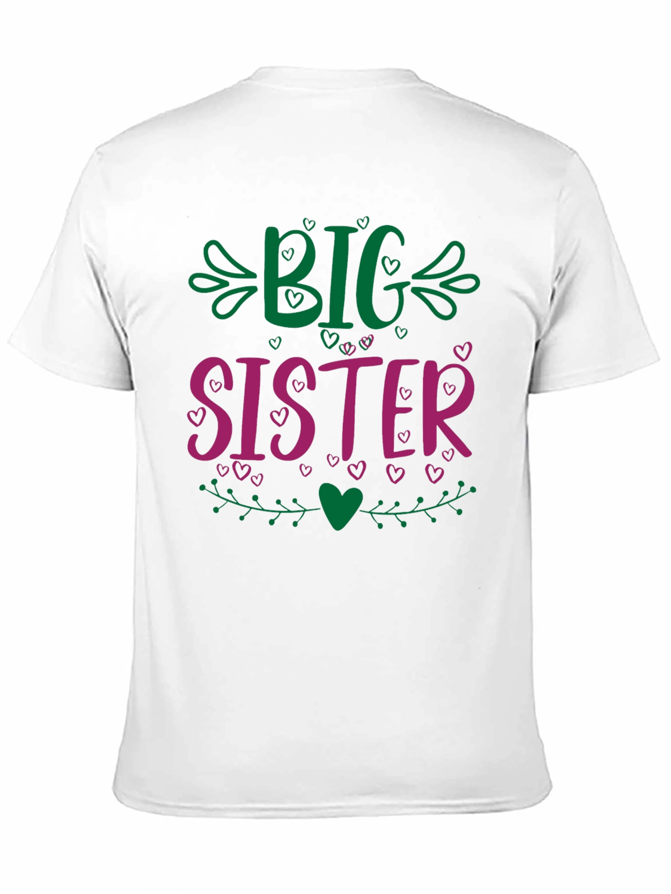Big Sister Graphic Tee - Cute Family Gift